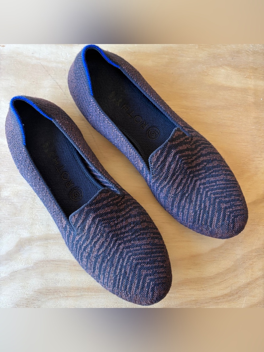 Rothy's The Loafer Brown Zebra Size 10 EU 41 EUC